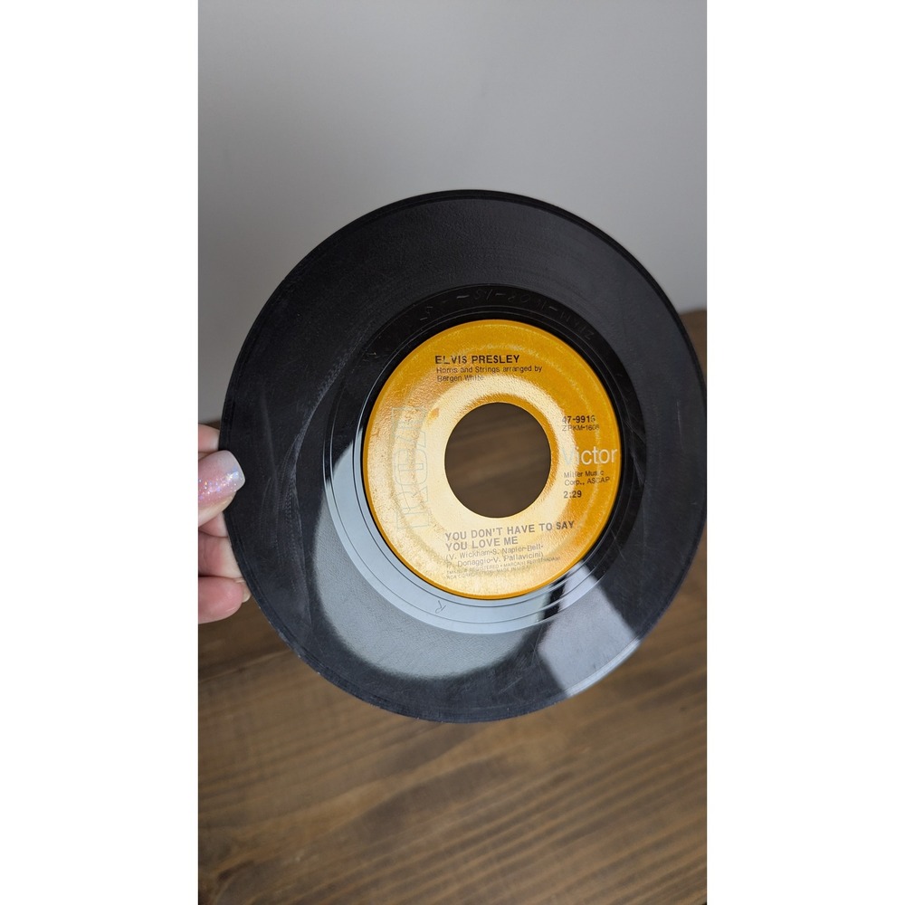 Elvis Presley 45 RPM Vinyl Record Lot RCA Suspicious Minds 7 Inch Singles Hunk - Picture 8 of 9